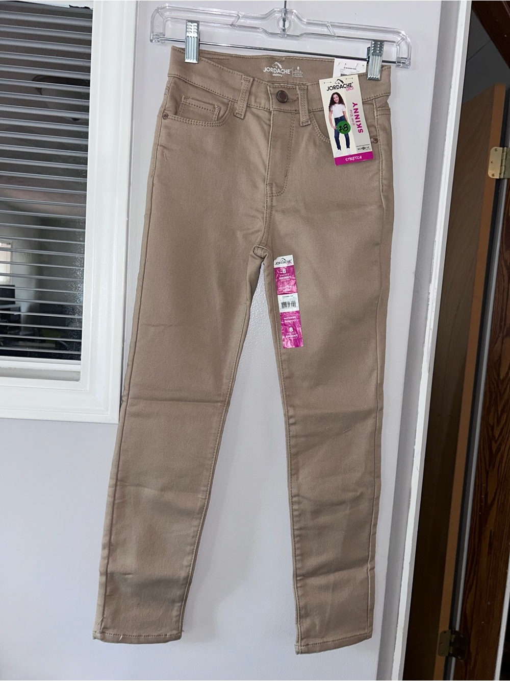 Jordache Girls' Skinny Jeans in Tan